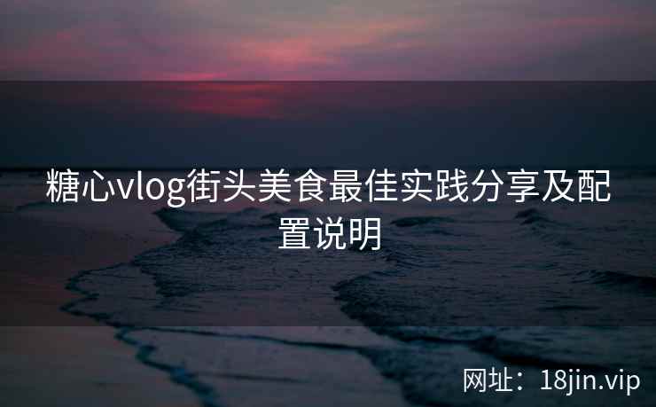 糖心vlog街头美食最佳实践分享及配置说明