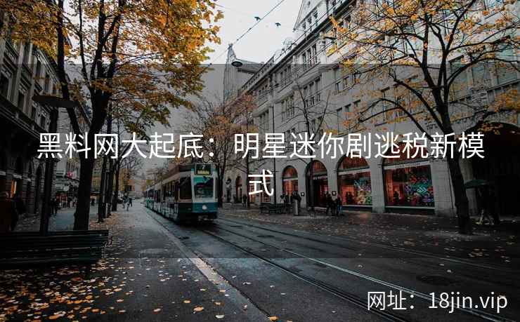 黑料网大起底：明星迷你剧逃税新模式