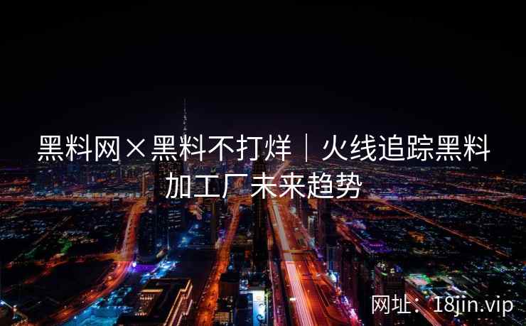 黑料网×黑料不打烊｜火线追踪黑料加工厂未来趋势  第2张