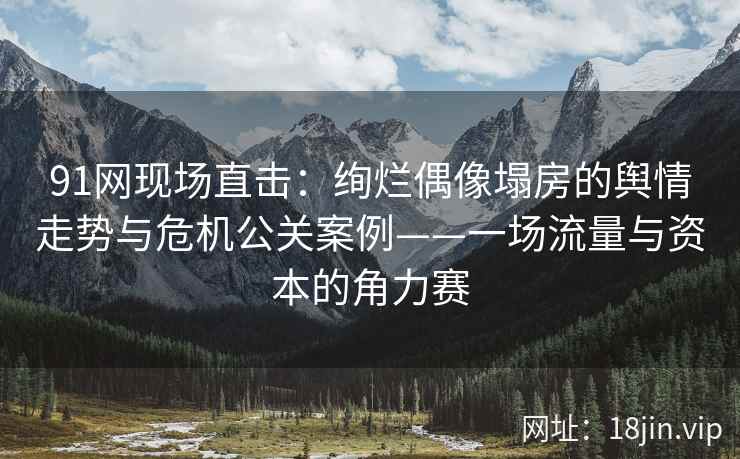 91网现场直击：绚烂偶像塌房的舆情走势与危机公关案例——一场流量与资本的角力赛  第1张