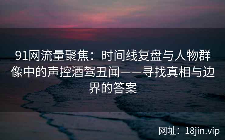 91网流量聚焦：时间线复盘与人物群像中的声控酒驾丑闻——寻找真相与边界的答案  第1张