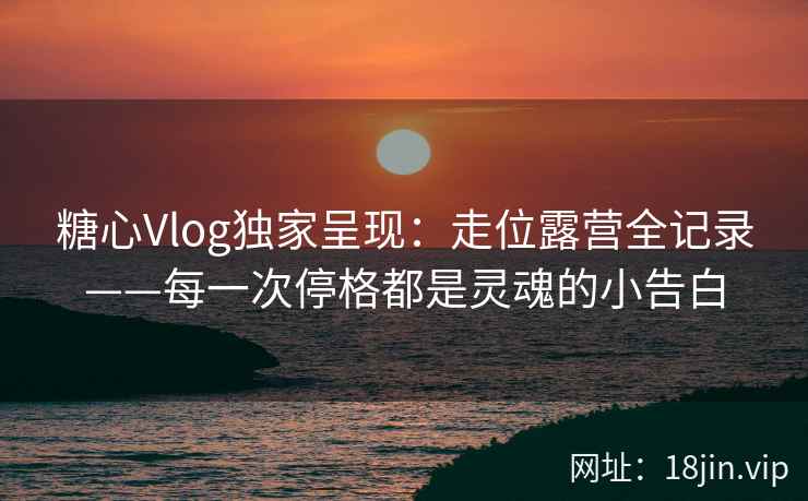 糖心Vlog独家呈现：走位露营全记录——每一次停格都是灵魂的小告白  第2张