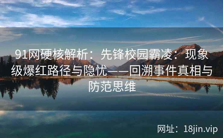 91网硬核解析：先锋校园霸凌：现象级爆红路径与隐忧——回溯事件真相与防范思维  第1张