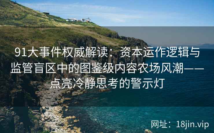 91大事件权威解读：资本运作逻辑与监管盲区中的图鉴级内容农场风潮——点亮冷静思考的警示灯  第1张