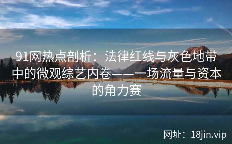 91网热点剖析：法律红线与灰色地带中的微观综艺内卷——一场流量与资本的角力赛  第2张