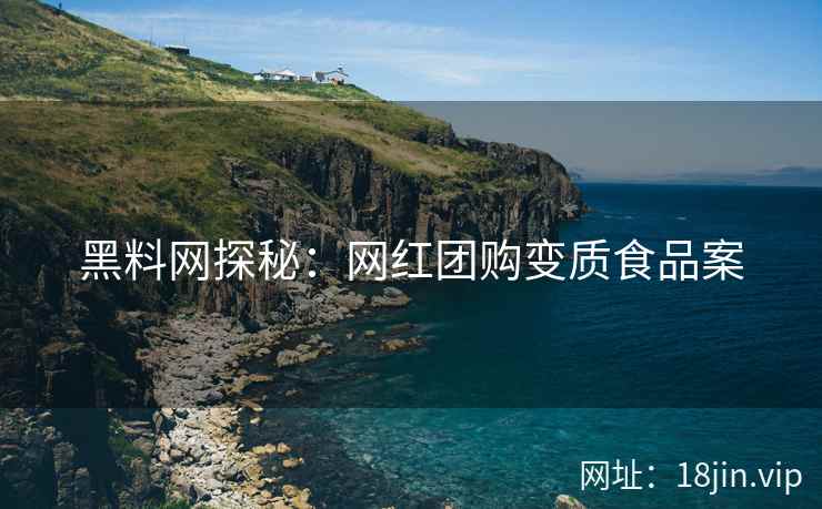 黑料网探秘：网红团购变质食品案  第2张